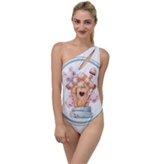 House Pet Animal Cute To One Side Swimsuit by Sarkoni