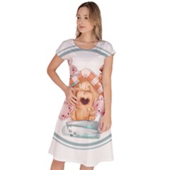 House Pet Animal Cute Classic Short Sleeve Dress by Sarkoni