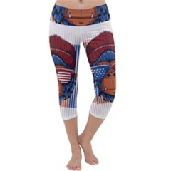 Gorilla Ape Zoo Mammal Usa Capri Yoga Leggings by Sarkoni