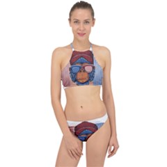 Gorilla Ape Zoo Mammal Usa Halter Bikini Set by Sarkoni