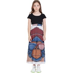 Gorilla Ape Zoo Mammal Usa Kids  Flared Maxi Skirt by Sarkoni