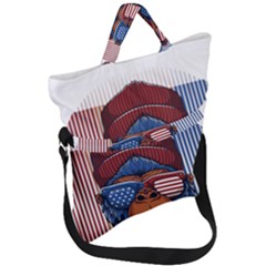 Gorilla Ape Zoo Mammal Usa Fold Over Handle Tote Bag by Sarkoni