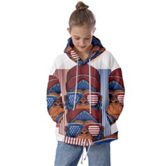 Gorilla Ape Zoo Mammal Usa Kids  Oversized Hoodie by Sarkoni