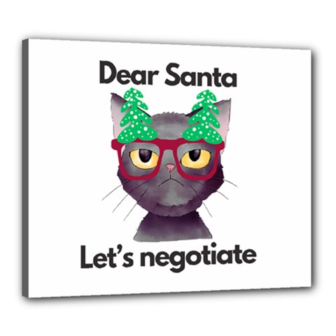 Cute Cat Glasses Christmas Tree Canvas 24  X 20  (stretched) by Sarkoni