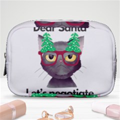 Cute Cat Glasses Christmas Tree Make Up Pouch (small) by Sarkoni