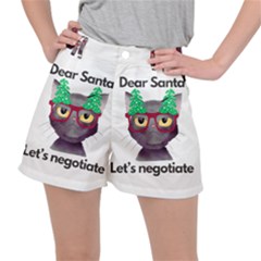 Cute Cat Glasses Christmas Tree Women s Ripstop Shorts by Sarkoni