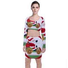 Christmas Santa Claus Top And Skirt Sets by Sarkoni