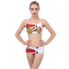 Christmas Santa Claus Layered Top Bikini Set by Sarkoni