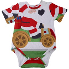 Christmas Santa Claus Baby Short Sleeve Bodysuit