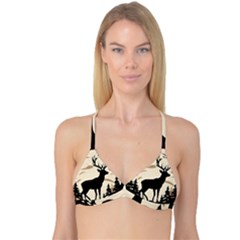 Deer Wildlife Reversible Tri Bikini Top by Sarkoni