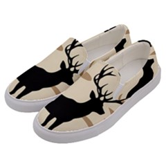 Deer Wildlife Men s Canvas Slip Ons by Sarkoni