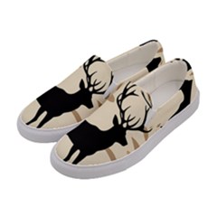 Deer Wildlife Women s Canvas Slip Ons by Sarkoni