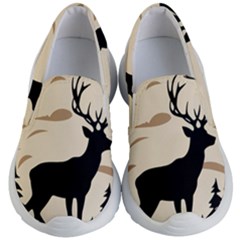 Deer Wildlife Kids Lightweight Slip Ons by Sarkoni