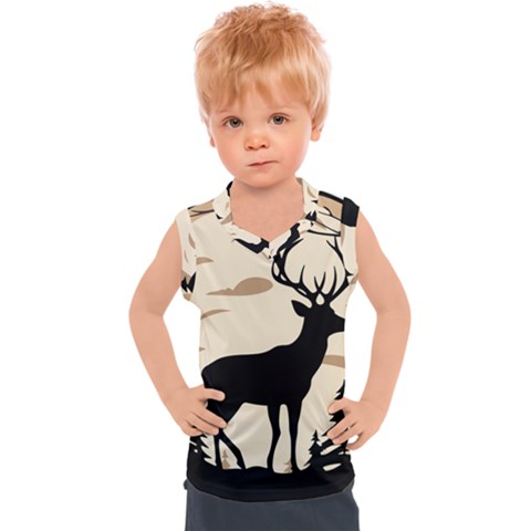 Deer Wildlife Kids  Sport Tank Top by Sarkoni