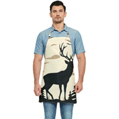 Deer Wildlife Kitchen Apron by Sarkoni