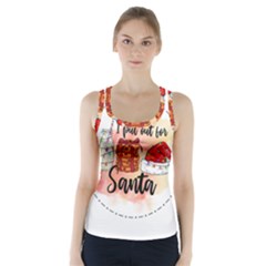 Santa Cookies Christmas Racer Back Sports Top by Sarkoni