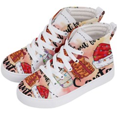 Santa Cookies Christmas Kids  Hi-top Skate Sneakers by Sarkoni