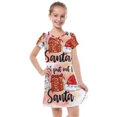 Santa Cookies Christmas Kids  Cross Web Dress by Sarkoni