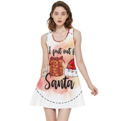 Santa Cookies Christmas Inside Out Reversible Sleeveless Dress by Sarkoni