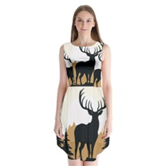 Deer Wildlife Nature Sleeveless Chiffon Dress   by Sarkoni