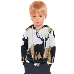 Deer Wildlife Nature Kids  Overhead Hoodie by Sarkoni