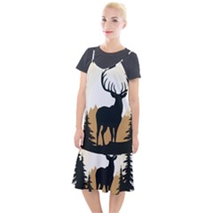 Deer Wildlife Nature Camis Fishtail Dress by Sarkoni