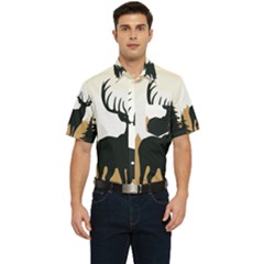 Deer Wildlife Nature Men s Short Sleeve Pocket Shirt  by Sarkoni