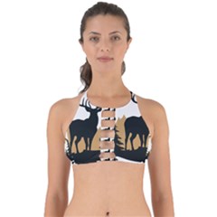 Deer Wildlife Nature Perfectly Cut Out Bikini Top by Sarkoni