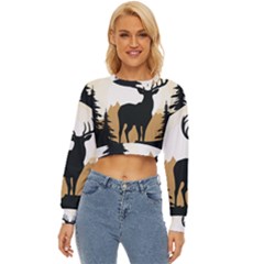 Deer Wildlife Nature Lightweight Long Sleeve Sweatshirt by Sarkoni