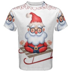 Santa Glasses Yoga Chill Vibe Men s Cotton T-shirt