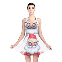 Santa Glasses Yoga Chill Vibe Reversible Skater Dress