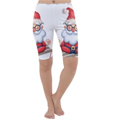 Santa Glasses Yoga Chill Vibe Cropped Leggings  by Sarkoni