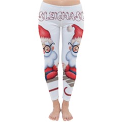 Santa Glasses Yoga Chill Vibe Classic Winter Leggings