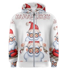 Santa Glasses Yoga Chill Vibe Men s Zipper Hoodie