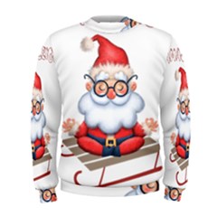 Santa Glasses Yoga Chill Vibe Men s Sweatshirt