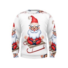 Santa Glasses Yoga Chill Vibe Kids  Sweatshirt