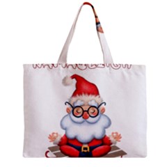 Santa Glasses Yoga Chill Vibe Zipper Mini Tote Bag