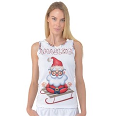 Santa Glasses Yoga Chill Vibe Women s Basketball Tank Top