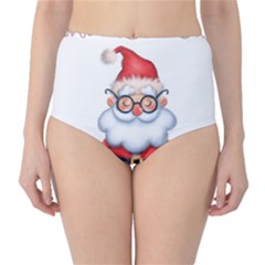 Santa Glasses Yoga Chill Vibe Classic High-waist Bikini Bottoms