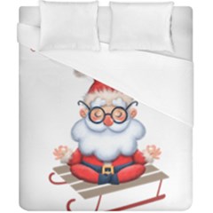 Santa Glasses Yoga Chill Vibe Duvet Cover (california King Size)