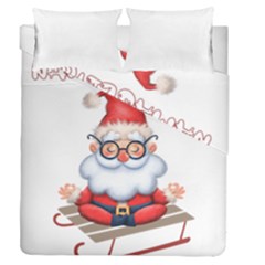 Santa Glasses Yoga Chill Vibe Duvet Cover Double Side (queen Size)