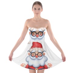 Santa Glasses Yoga Chill Vibe Strapless Bra Top Dress