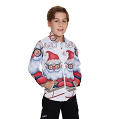 Santa Glasses Yoga Chill Vibe Kids  Windbreaker