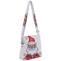 Santa Glasses Yoga Chill Vibe Zipper Messenger Bag