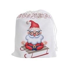 Santa Glasses Yoga Chill Vibe Drawstring Pouch (xl)