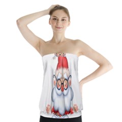 Santa Glasses Yoga Chill Vibe Strapless Top