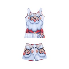 Santa Glasses Yoga Chill Vibe Kids  Boyleg Swimsuit