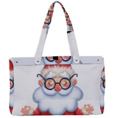 Santa Glasses Yoga Chill Vibe Canvas Work Bag