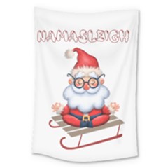 Santa Glasses Yoga Chill Vibe Large Tapestry