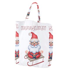 Santa Glasses Yoga Chill Vibe Giant Grocery Tote